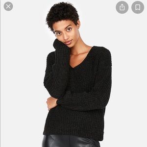 Express Chenille V neck Sweater